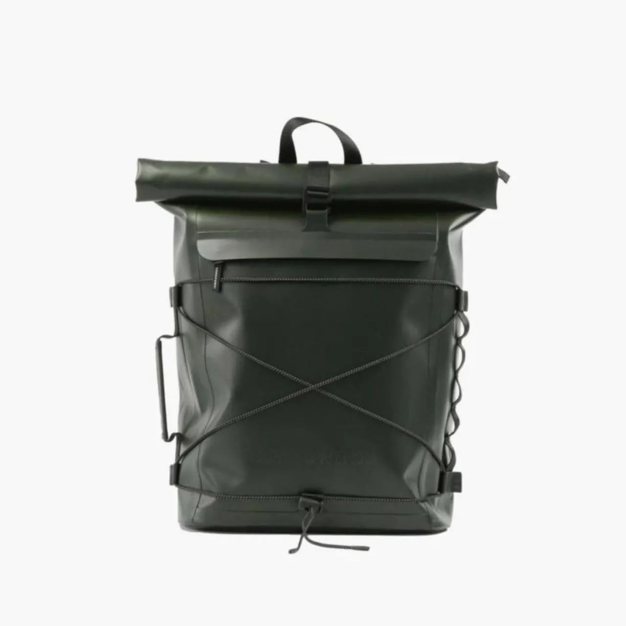 New Ryggsäck Pannier rolltop (incl 2 carabiners ) grön Ryggsäckar