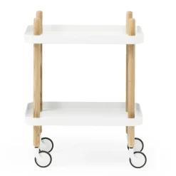 Sale Serveringsvagn Block vit/ask Sängbord|Serveringsvagn