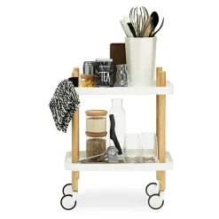 Sale Serveringsvagn Block vit/ask Sängbord|Serveringsvagn