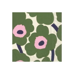 Clearance Servett Unikko 33 cm Mörkgrön Servetter|Köksinredning