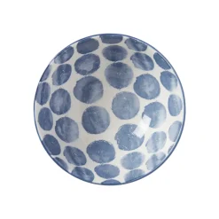 Clearance Skål Positano 12 Blå prickig Frukostskålar|Dessertskålar