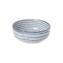 Best Skål Positano 14,5 Blå randig Frukostskålar|Dessertskålar