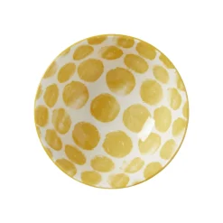 Online Skål Positano 12 Gul prickig Frukostskålar|Dessertskålar