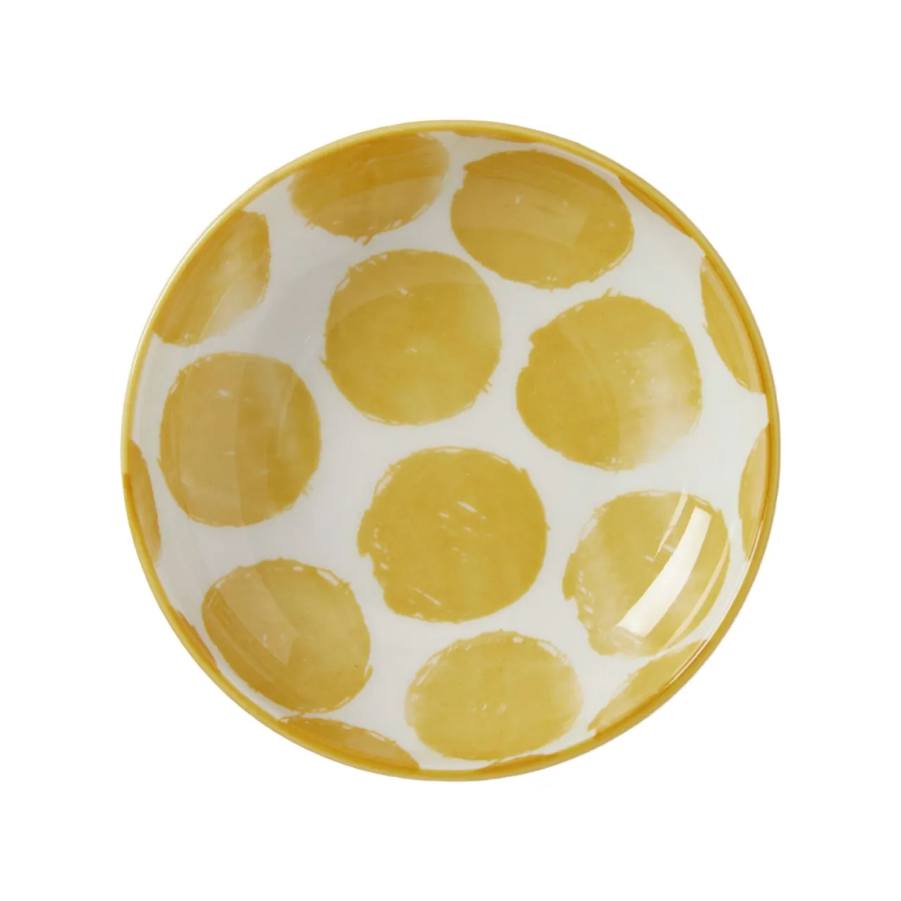 Clearance Skål Positano 8 Gul prickig Tallrikar|Frukostskålar