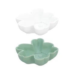 New Skålar Unikko 2 st vit grön Köksinredning|Tallrikar