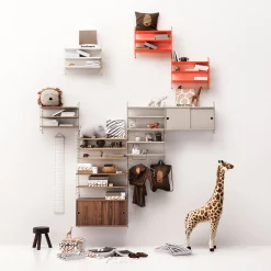 Discount Skåp m skjutdörrar 78x20x37 beige String Skåp & Fällbord