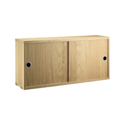 Online Skåp m skjutdörrar 78x20x37 ek String Skåp & Fällbord