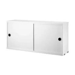 Outlet Skåp m skjutdörrar 78x30x42 målad Hyllsystem