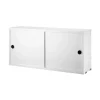 Skåp m skjutdörrar 78x20x37 målad String Skåp & Fällbord