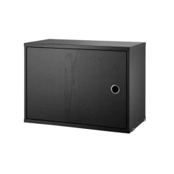 Clearance Skåp med dörr 58 x 30 x 42 cm Svartbetsad ask String Skåp & Fällbord