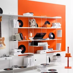 Clearance Skåp med dörr 58 x 30 x 42 cm Vit String Skåp & Fällbord