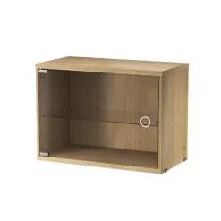 Discount Skåp med glasdörr 58x30 Ek String Skåp & Fällbord