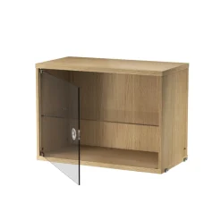 Discount Skåp med glasdörr 58x30 Ek String Skåp & Fällbord