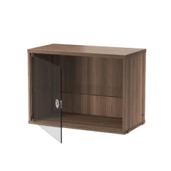 Outlet Skåp med glasdörr 58x30 Valnöt String Skåp & Fällbord