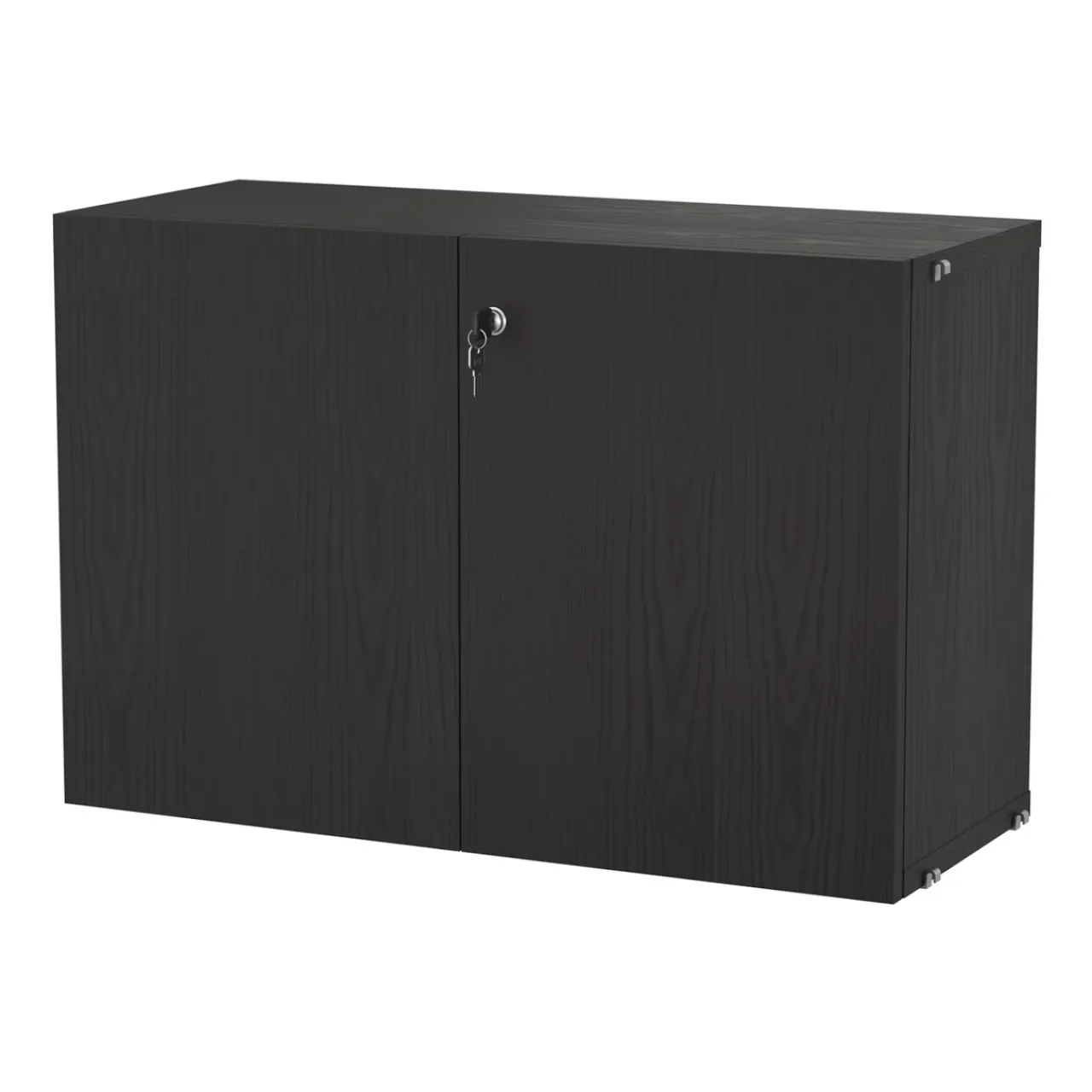 Outlet Skåp med lås 78x32,2x52 Svartbetsad ask String Skåp & Fällbord