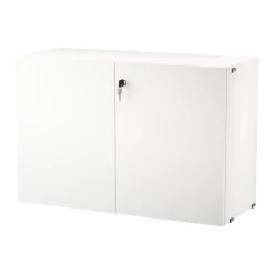 Outlet Skåp med lås 78x32,2x52 Vit String Skåp & Fällbord