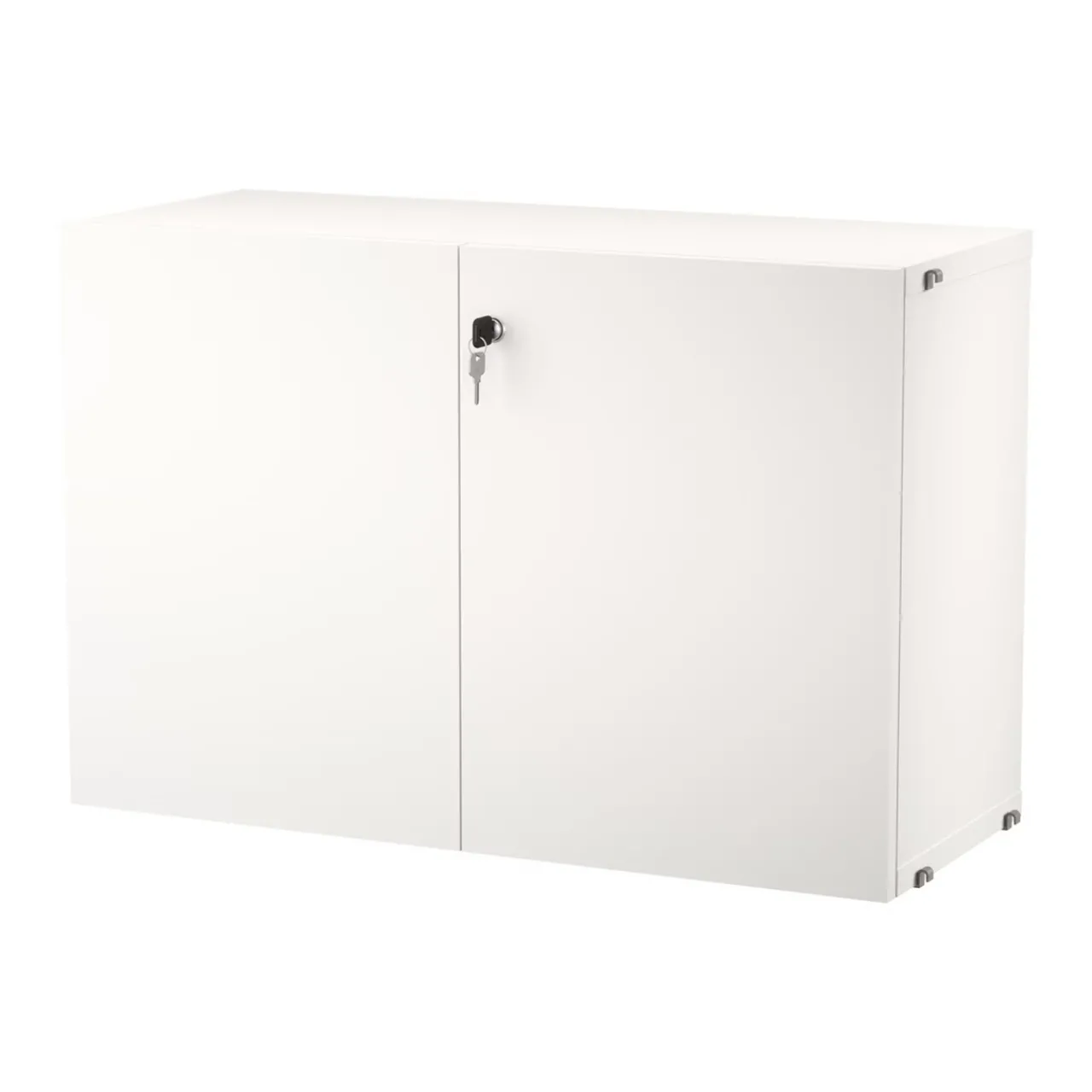 Outlet Skåp med lås 78x32,2x52 Vit String Skåp & Fällbord