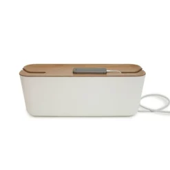 Outlet Sladdgömma Hideaway XL vit/trä Småförvaring