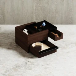 New Smyckeslåda Svart/valnöt Smyckesskrin|Småförvaring