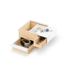 Hot Smyckeslåda Vit/ Natur Smyckesskrin|Småförvaring