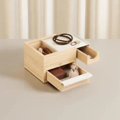 Hot Smyckeslåda Vit/ Natur Smyckesskrin|Småförvaring