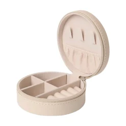 Clearance Smyckesskrin Jackie rund beige Smyckesskrin|Småförvaring
