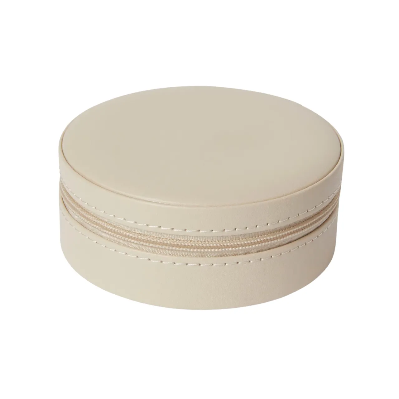 Clearance Smyckesskrin Jackie rund beige Smyckesskrin|Småförvaring