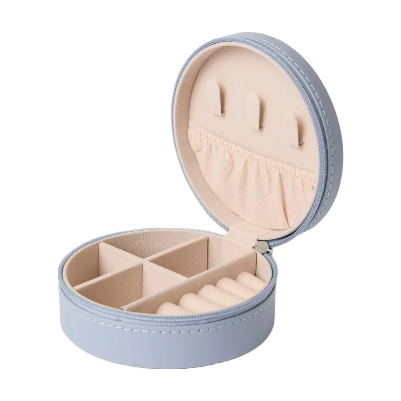 Clearance Smyckesskrin Jackie rund ljusblå Smyckesskrin|Småförvaring
