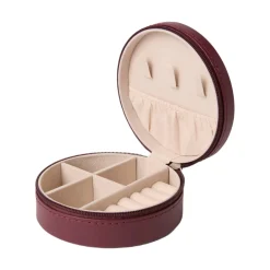 Clearance Smyckesskrin Jackie rund burgundy Småförvaring