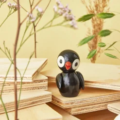 Spring birds 6,5 cm Bold Black Barn Barnrum|Träfigurer