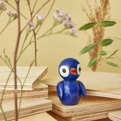 Spring birds 6,5 cm Dazzling Dark Blue Barn Barnrum|Träfigurer