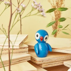 Discount Spring birds 6,5 cm Lucky Light Blue Barn Barnrum|Träfigurer