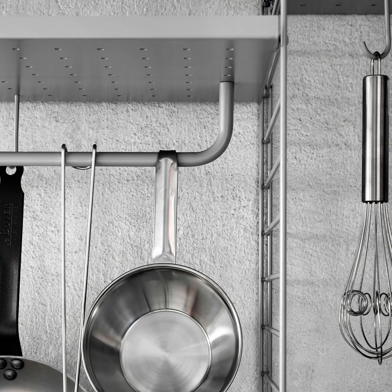 Stång Metall 78 cm grå String Tillbehör