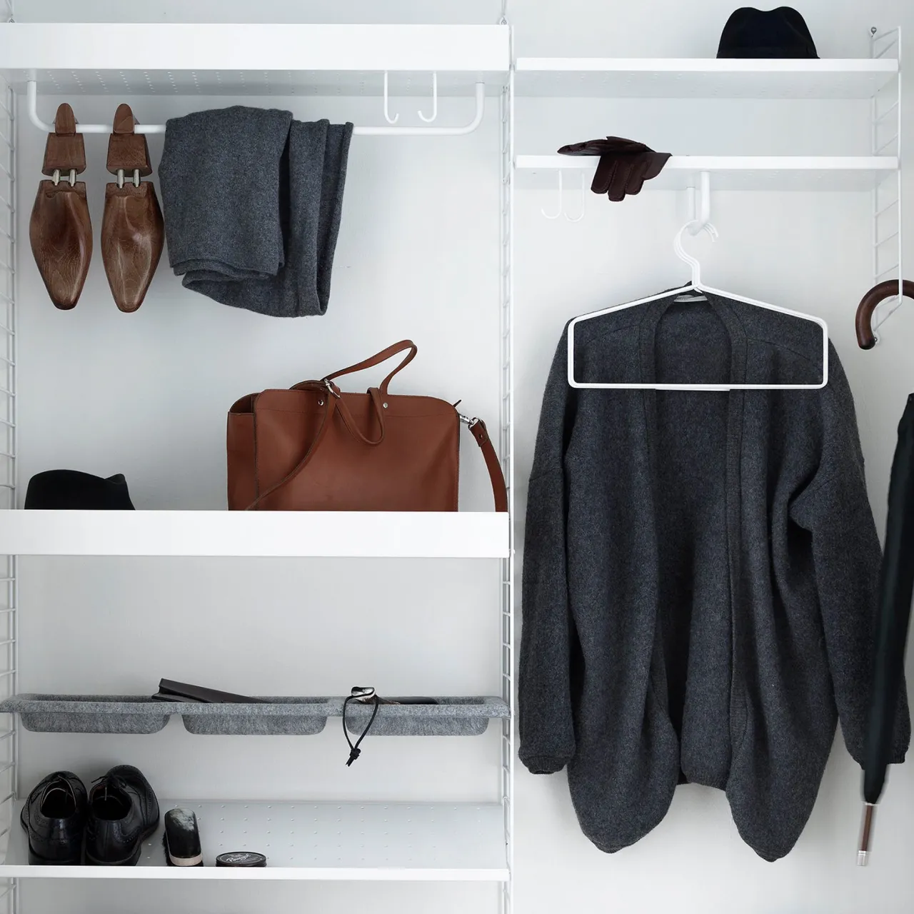 New Stång Metall 78 cm vit String Tillbehör