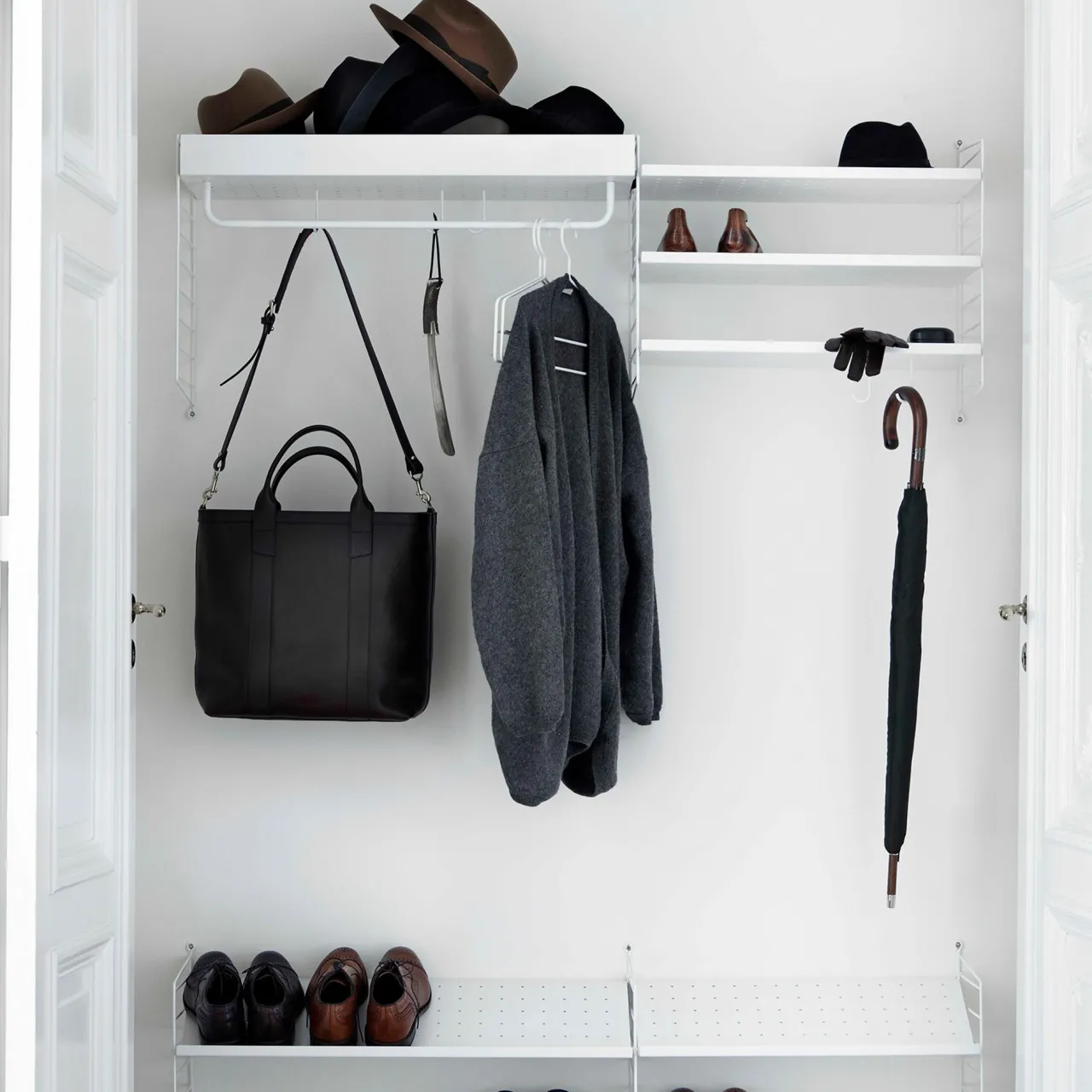 New Stång Metall 78 cm vit String Tillbehör