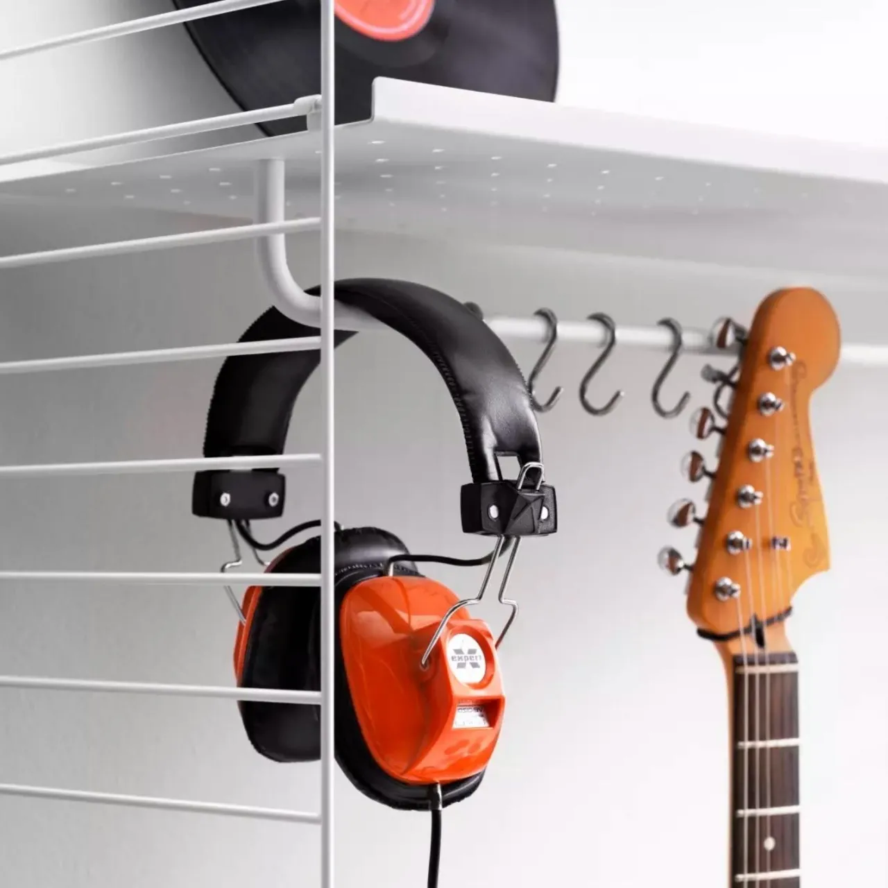 New Stång Metall 78 cm vit String Tillbehör