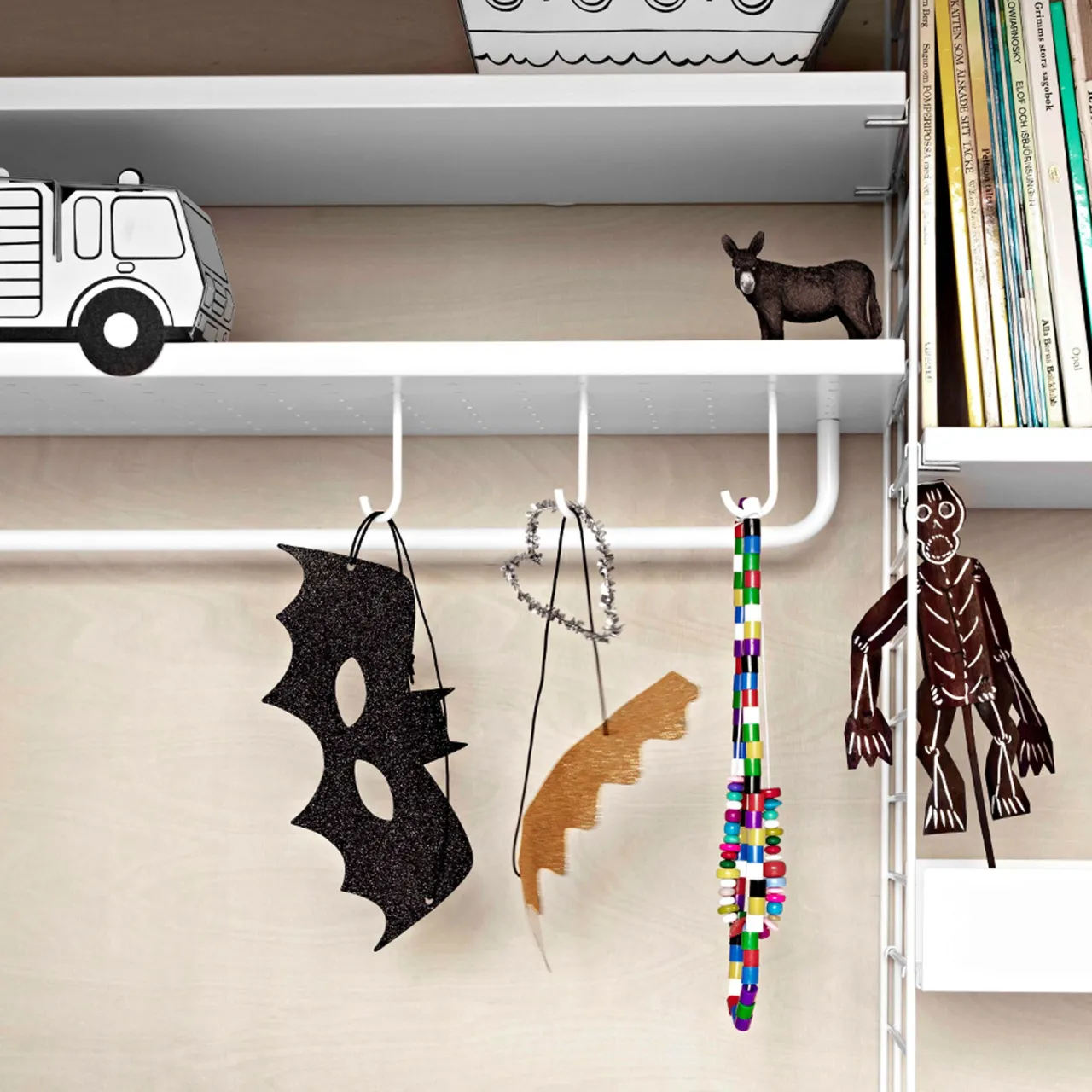 New Stång Metall 58 cm vit String Tillbehör