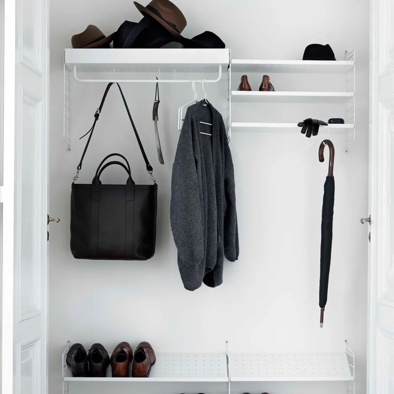 New Stång Metall 58 cm vit String Tillbehör