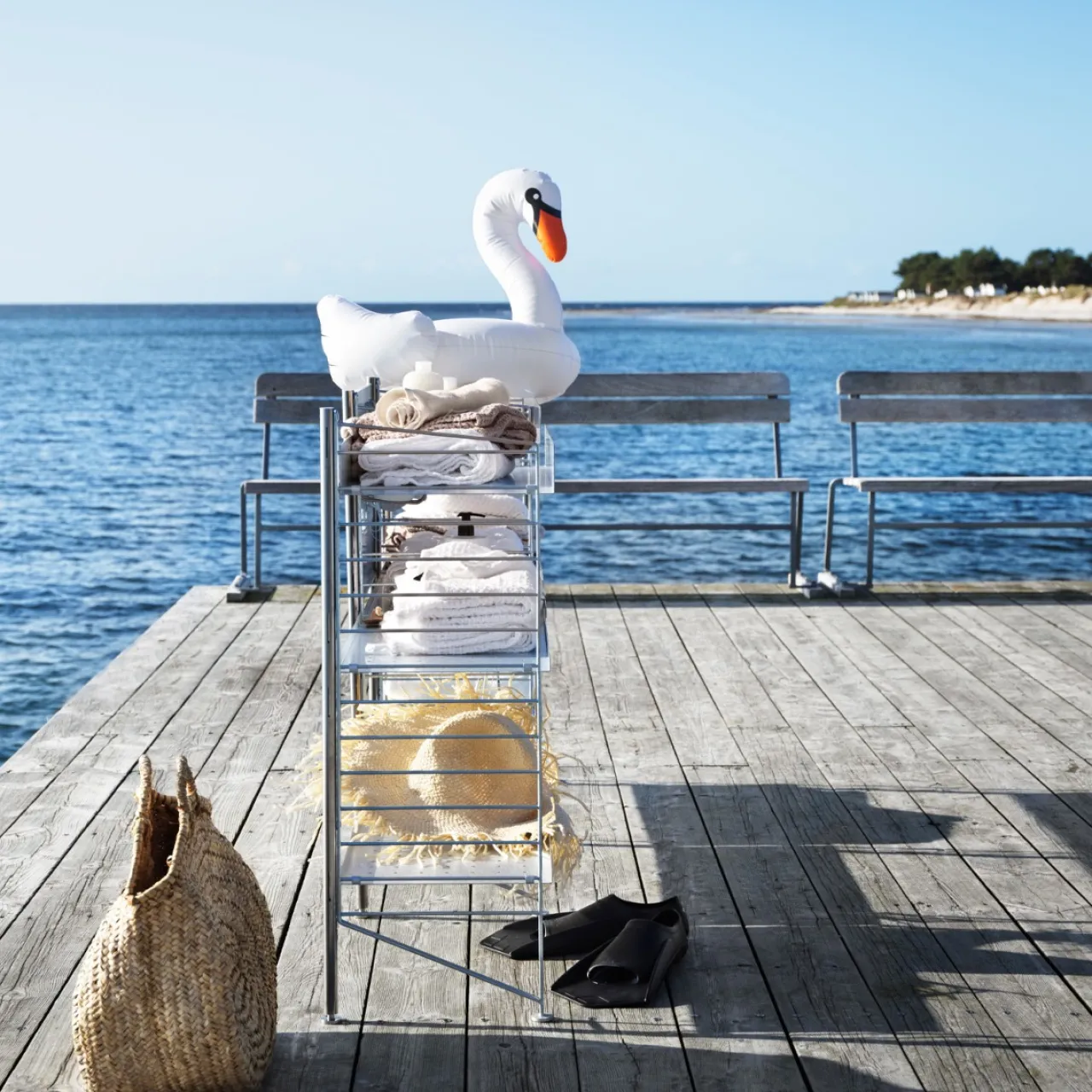 Clearance Stolpe h87 x Ø2 cm galvaniserat String Tillbehör