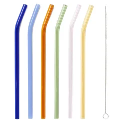 Discount Sugrör glas 20 cm 6-p multi Till Julklappsspelet