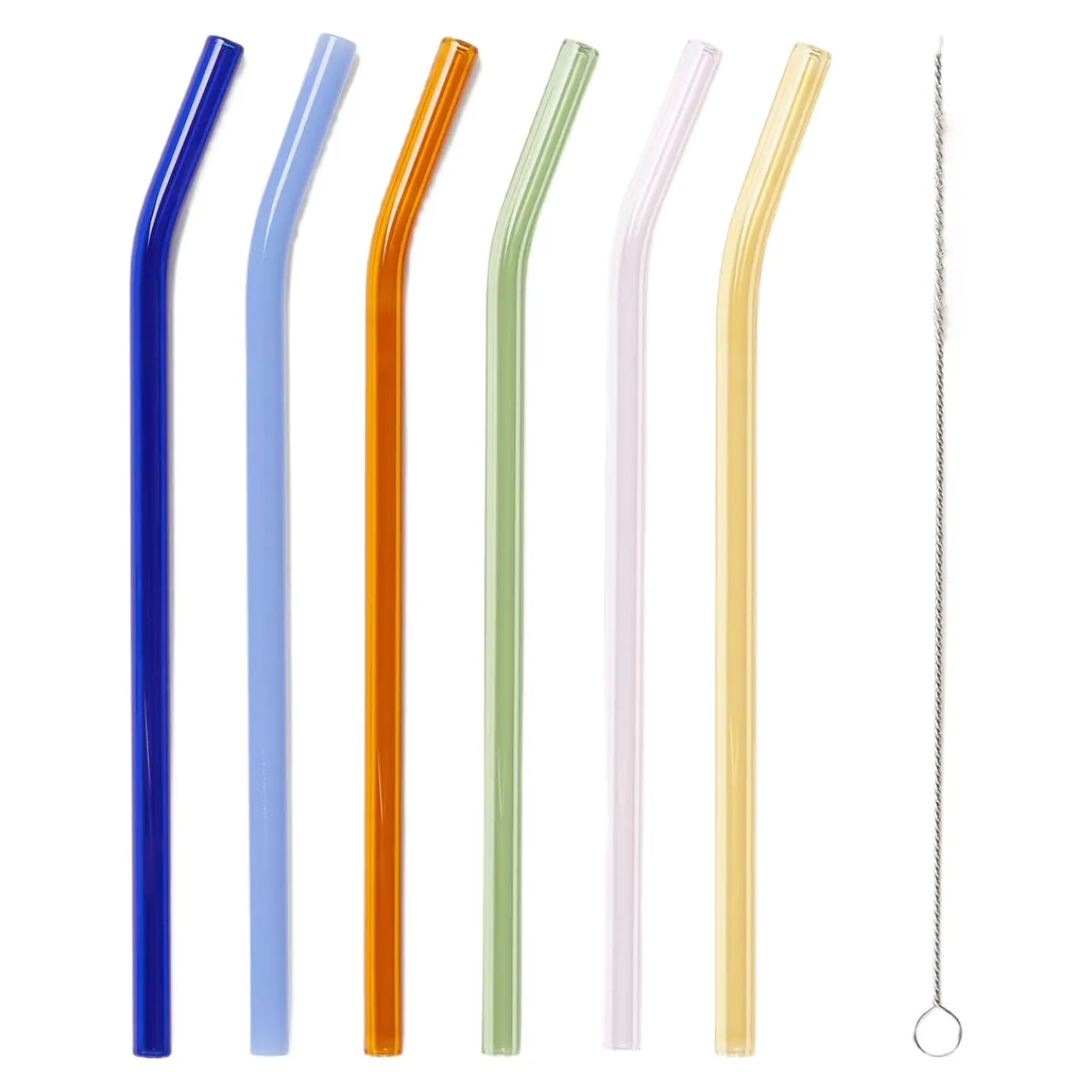 Discount Sugrör glas 20 cm 6-p multi Till Julklappsspelet