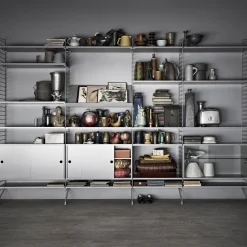 Hot Tidskriftshylla Trä 78x30 grå String Hyllplan