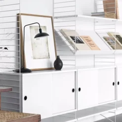 Discount Tidskriftshylla Trä 58x30 målad String Tillbehör|Hyllor