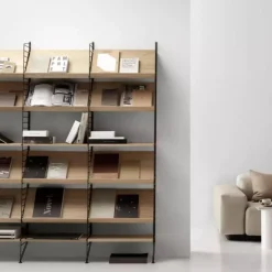 Outlet Tidskriftshylla Trä 58x30 trä String Tillbehör