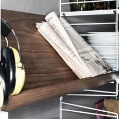 Online Tidskriftshylla Trä 78x30 valnöt String Hyllplan