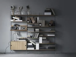 Online Tidskriftshylla Trä 78x30 valnöt String Hyllplan