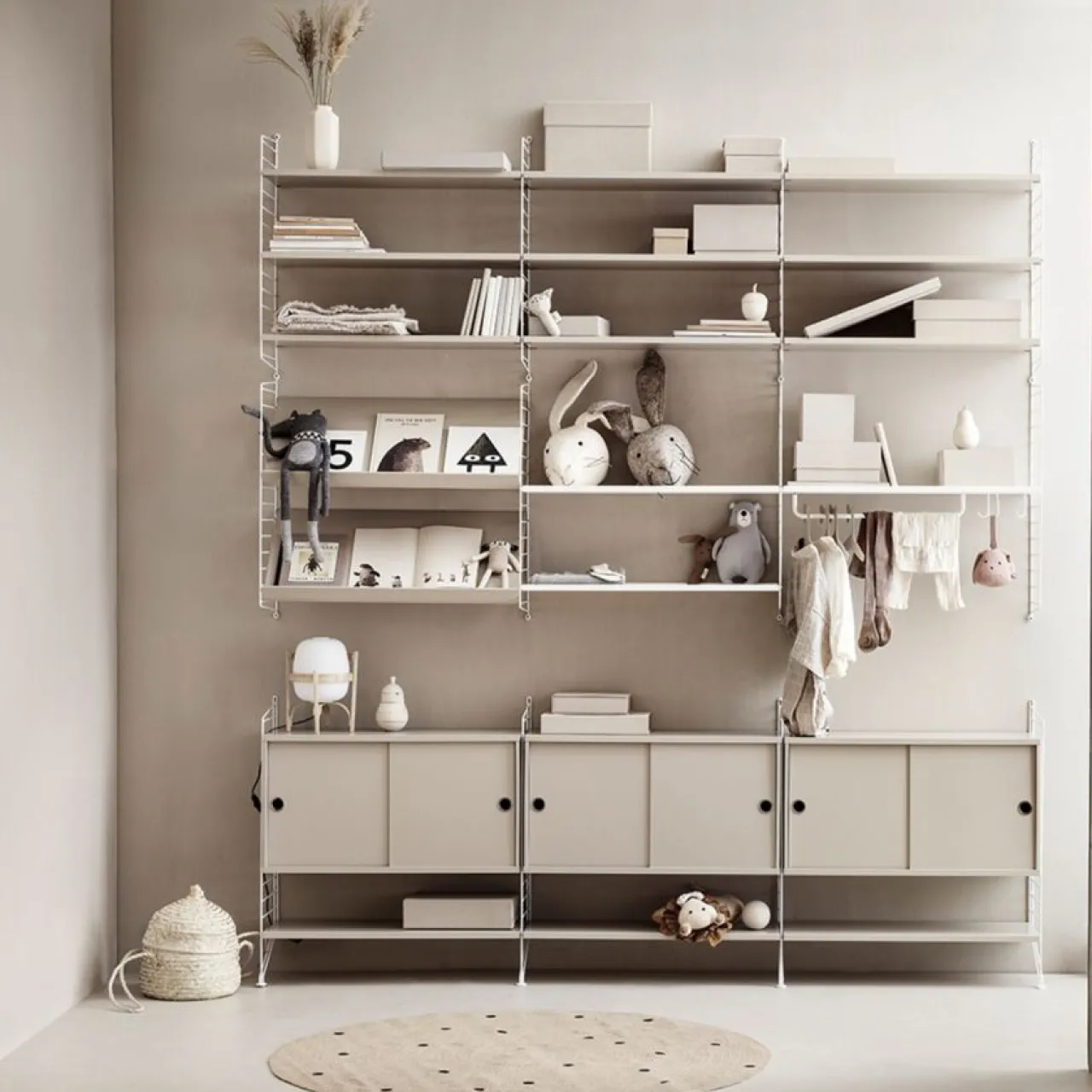 Clearance Tidskriftshylla 78x30 String Tillbehör|Hyllor