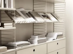 Hot Tidskriftshylla 78x30 beige String Tillbehör