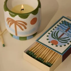 Outlet Tändstickor Adopo Palm Tree Mörkgrön Tändstickor|Ljusstakar & Lyktor