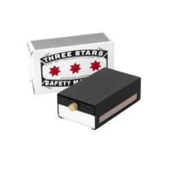 Hot Tändsticksfodral Three Star Svart Tändstickor|Till Julklappsspelet